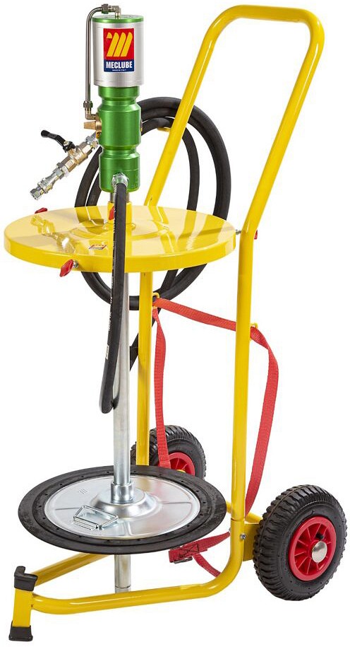 Keskmäärdepritsi kompl, ämbrile, 50-60 kg, 370-420 mm, survepl, 400 mm, kaas 420 mm, käru, pneu