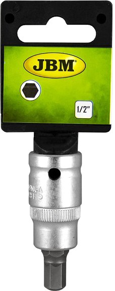 1/2" padrunotsik kuuskant lühike 5 mm, satin CR-VAN, riputuspakend