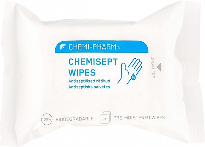 Chemisept wipes antiseptilised lapid (deso) 24 tk