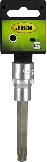 1/2" padrunotsik pikk 12-TÄHIK XZN M6, 100 mm satin CR-VAN, riputuspakend