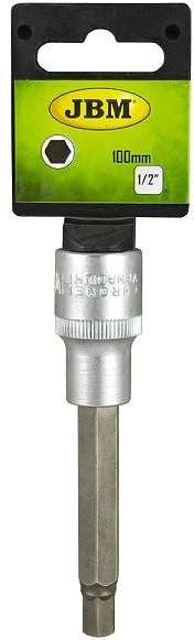 1/2" pikk padrunotsik kuuskant 7 mm, 100 mm satin CR-VAN, riputuspakend