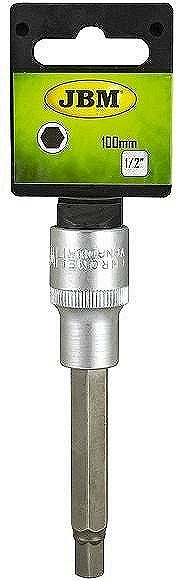 1/2" pikk padrunotsik kuuskant 13 mm, 100 mm satin CR-VAN, riputuspakend
