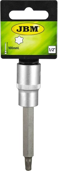 1/2" pikk padrunotsik TORX T55, 100 mm satin CR-VAN, riputuspakend