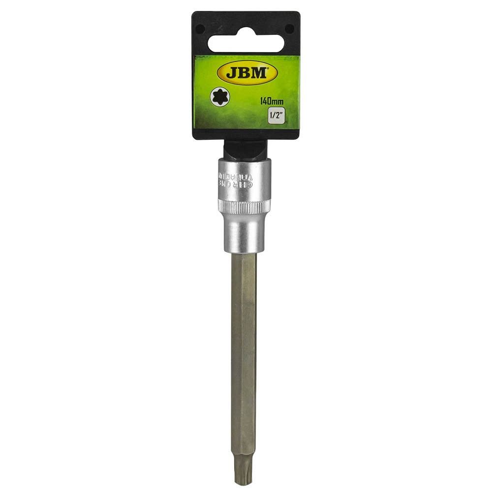 1/2" padrunotsik pikk TORX TX T55, 140 mm satin CR-VAN, riputuspakend