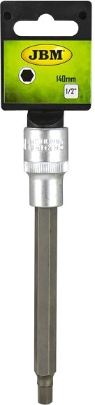 1/2" padrunotsik pikk kuuskant HE×5 mm, 140 mm satin CR-VAN, riputuspakend