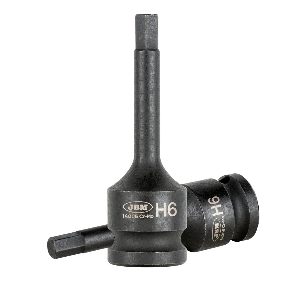 1/2" löökotsik kuuskant pikk HE×6 mm/78 mm, CR-MO riputuspakend