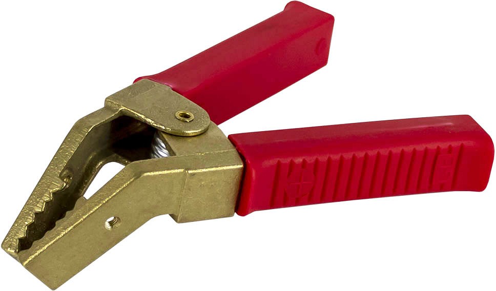 Messingist käivitusjuhtme käpp 1300 A "solid brass" punane
