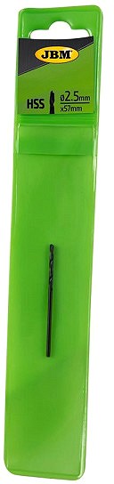 Metallipuur HSS-R/4241 2.5×57 mm, must, riputuspakend