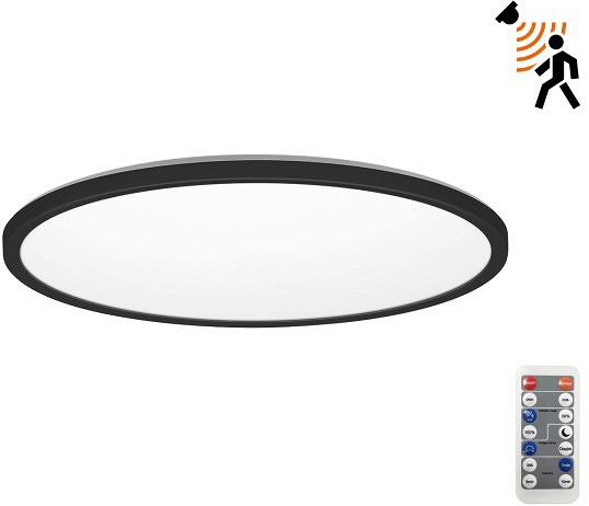 230 V LED PLAFOON/VALGUSTI nivera ANDUR+ pult must 24 W 3CCT IP54