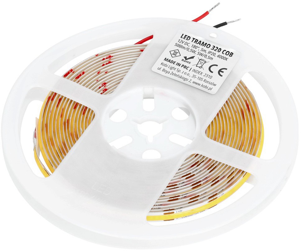 12 V LED riba tramo 320COB neutraalvalge 4000K IP20 5M