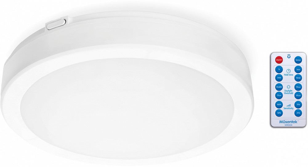 230 V LED PLAFOON/VALGUSTI anduriga nairos, valge 24 W 120° 2520LM 3000/4000/65000K Ø300 IP65