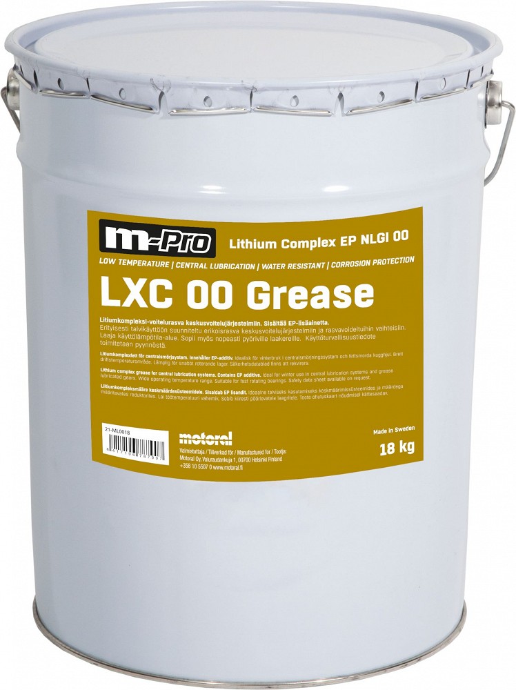 M-PRO LXC 00 grease lithium complex EP keskmääre NLGI-00 18 kg (värvitu)