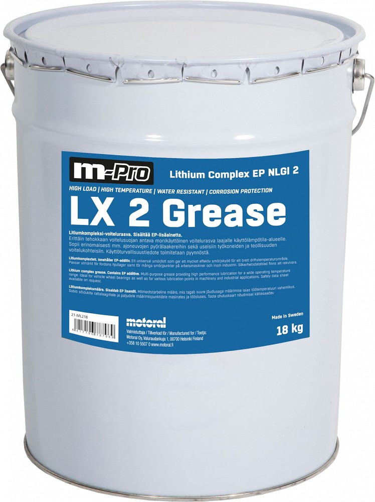 M-PRO L×2 grease lithium complex EP ÜLD- JA laagrimääre NLGI-2 18 kg (sinine)