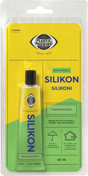 PLASTIC PADDING silikon TIHENDUSSILIKOON/LIIM läbipaistev 40 ml
