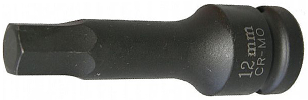 1/2" pikk löökotsik kuuskant 10 mm, 80 mm CR-MO