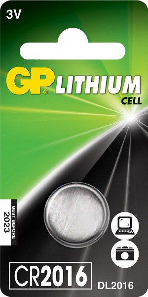 Patarei GP CR2016 3 V 1 tk IP