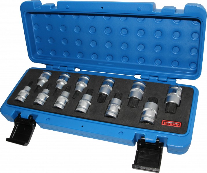 12-osaline 1/2" 12-TÄHIK XZN padrunotsikute kompl, M5-M17, foam