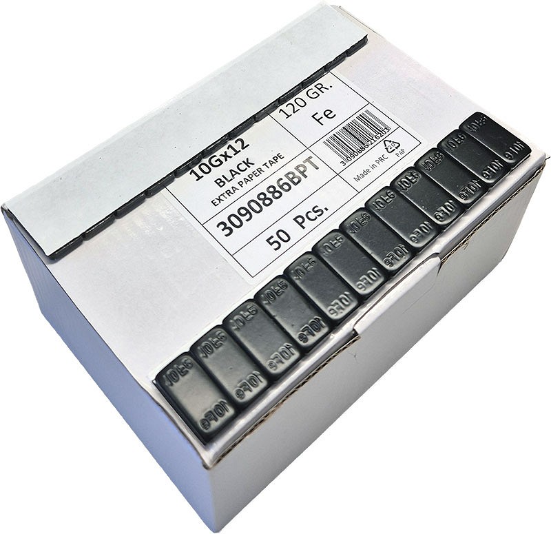 Liimitav tasakaal 5.0 mm, karp 50×120G, (12×10G) FE, must (ITALMATIC)