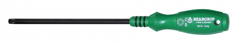 Kruvikeeraja TORX T30×170 mm, mosiv eriteras, roheline 1K PEA beargrip
