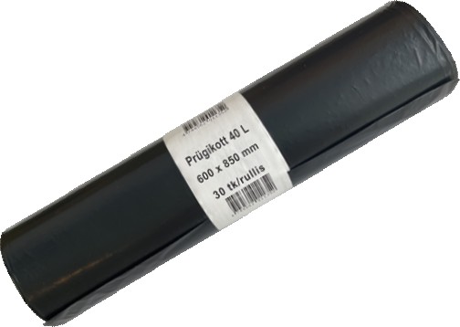 Prügikotid (prügikott) 40L/30 tk 600×850 mm must