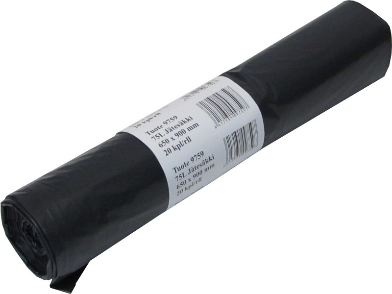 Prügikotid (prügikott) 75L/10 tk 750×800×0.045 mm must