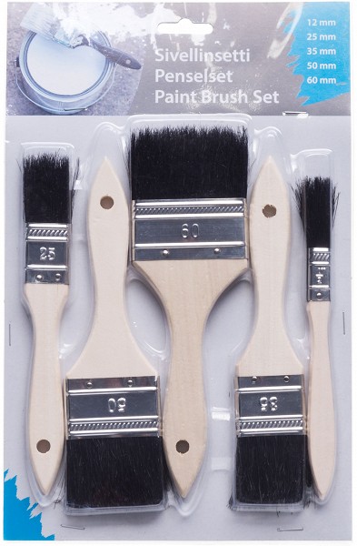 5-osaline pintslite komplekt puit (lapik)