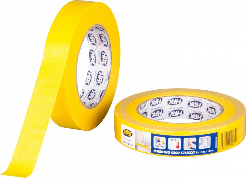 Veekindel maalriteip 4300 24 mm×50M eriliimiga, kollane