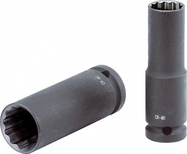 1/2" pikk löökpadrun 30 mm, 12-KANT