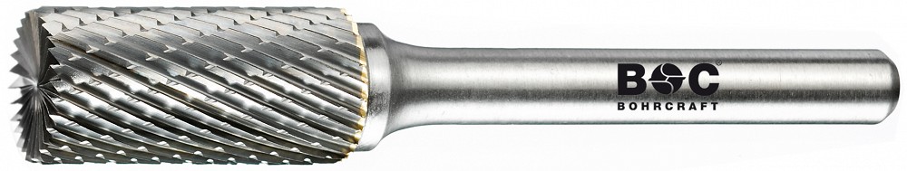 TC rotary burr shape B with endcut cylinder 6.0 mm / diamond toothing IN BC pack