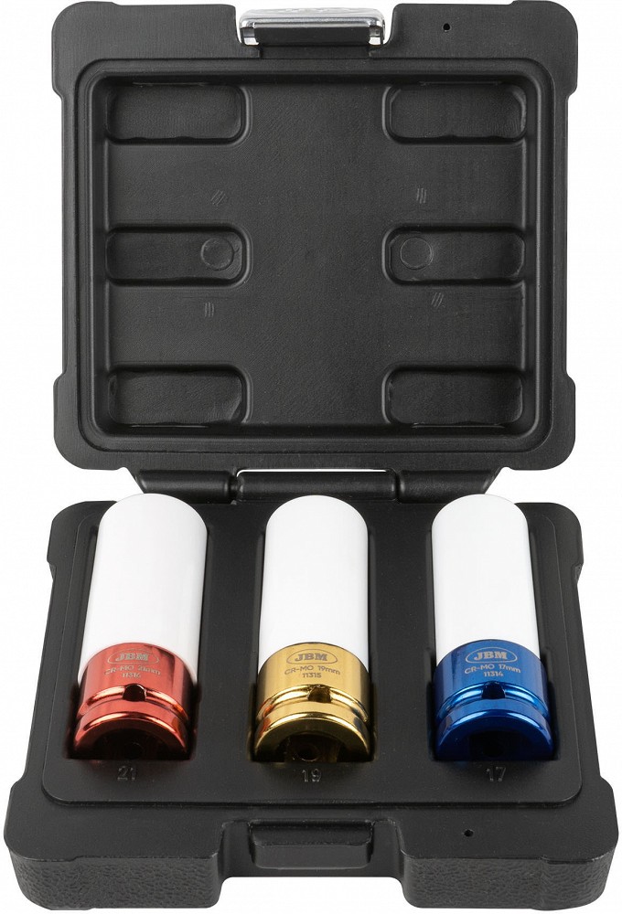 3-osaline valuvelje löökpadrunite komplekt 17/19/21 mm 1/2" JBM*