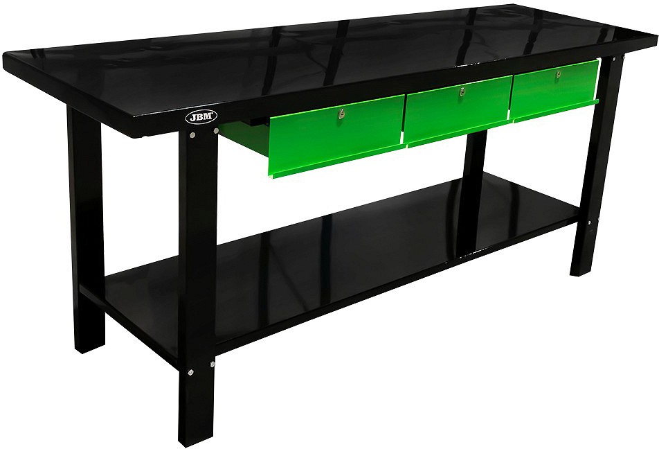 Töölaud 3-SAHTLIGA "XL-LARGE" 2000×640 mm, H=865 mm MA×1000 kg JBM*