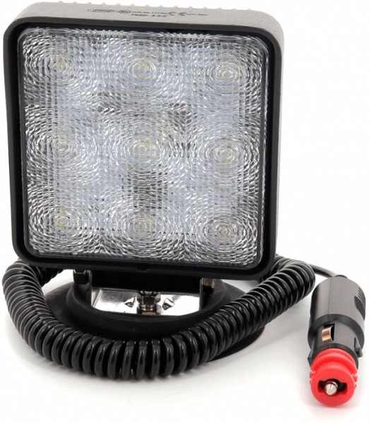 Töötuli 9-LED 27 W 1450LM 10-30V IP68 magnetalus (äravõetav) +SIG.SÜÜTAJA