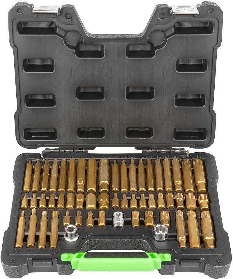 55-osaline 10 mm(3/8") TORX, kuuskant, 12-TÄHIK otsikute komplekt JBM*