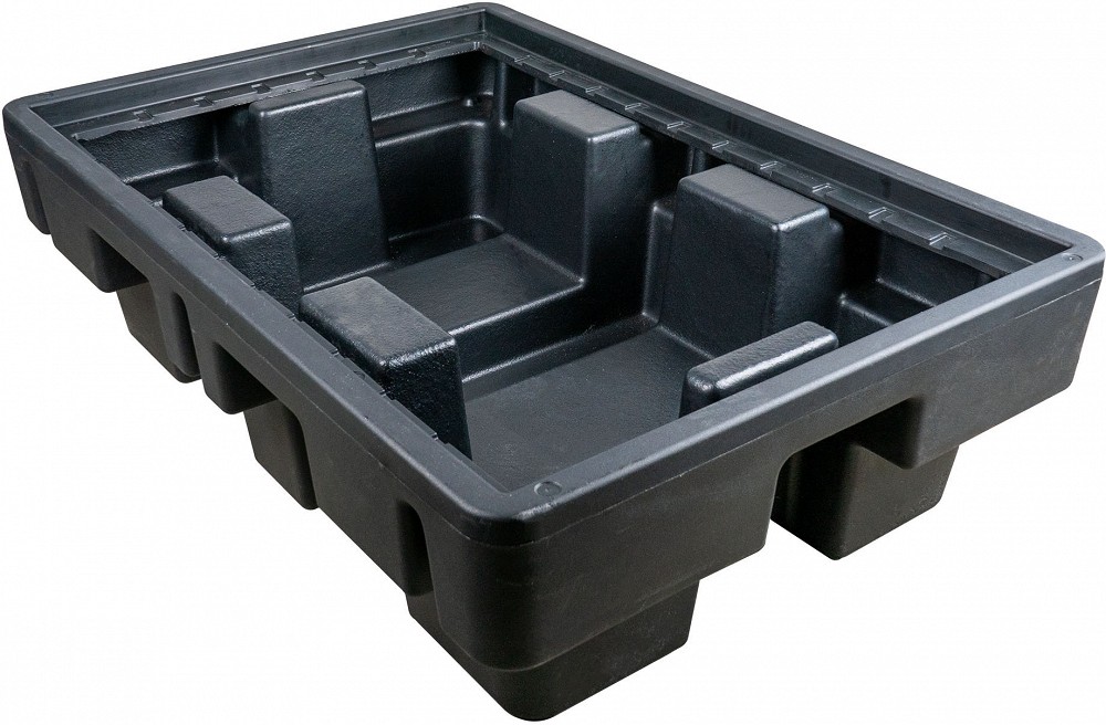 Vaadialus kogumisvanniga 2×200L vaadile, plastist, euroalusele JBM*