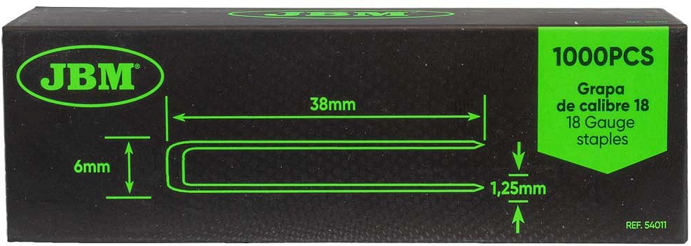 Naelapüstoli U-klamber 18GA 38×6 mm (1000 tk)