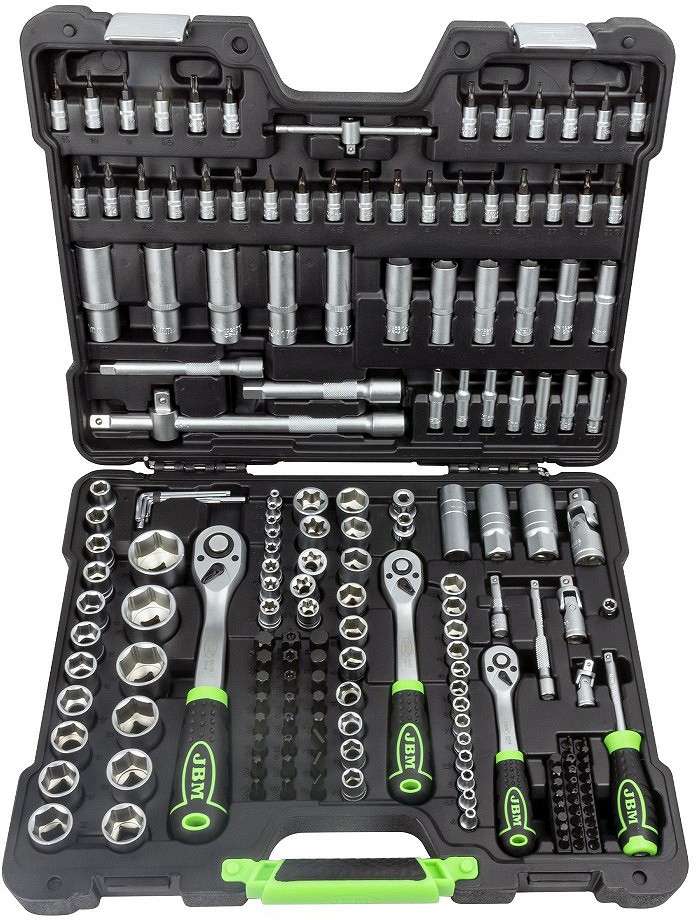 179-osaline 1/2"+3/8"+1/4" PADRUNITE+OTSIKUTE komplekt 4-32 mm JBM*