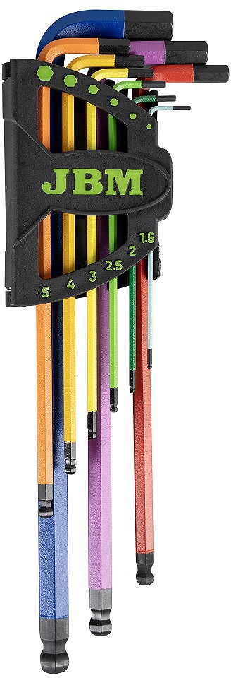 9-osaline kuulots L-KUUSKANT kompl, 1.5-10 mm, VÄRVILINE+FOSFAADITUD, S2 teras