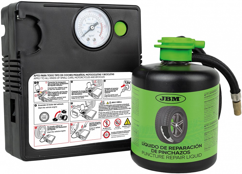 Rehviparanduskomplekt "OEM standard" aine + kompressor 12 V JBM*