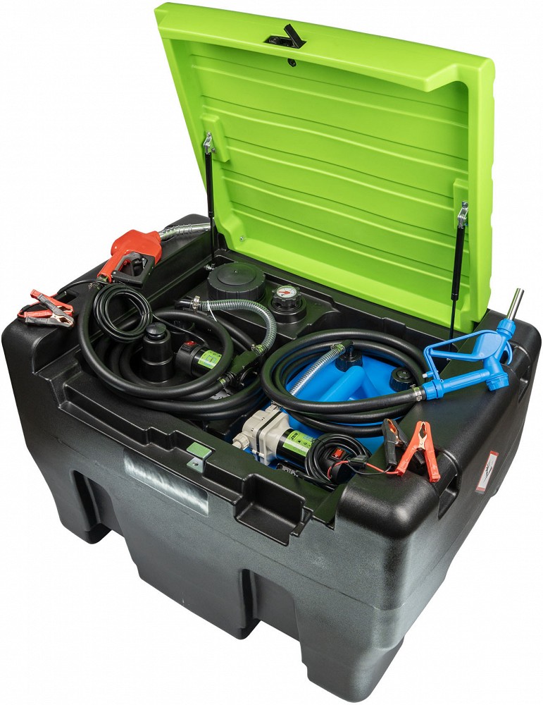 Mobiilne kütusemahuti-tankur 330L+50L, DIISLIKÜTUSELE+ADBLUE, 40L/MIN+17L/MIN, 12 V autostop JBM*