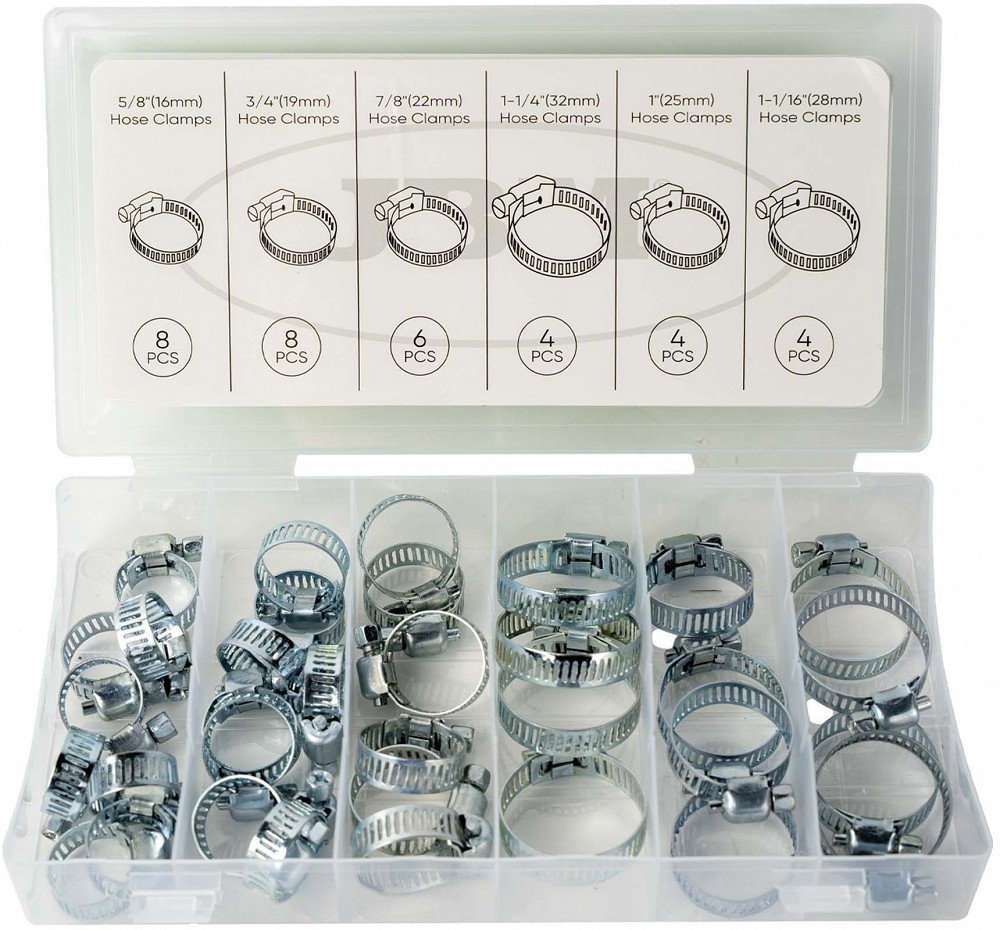 34-osaline lõdvikuklambrite komplekt 16-28 mm JBM*