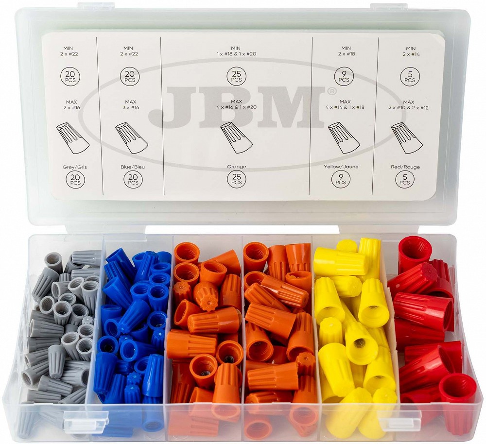 158-osaline juhtme kübarklemmide (korkklemm NN "rakett") komplekt 0.5-10MM2 JBM*