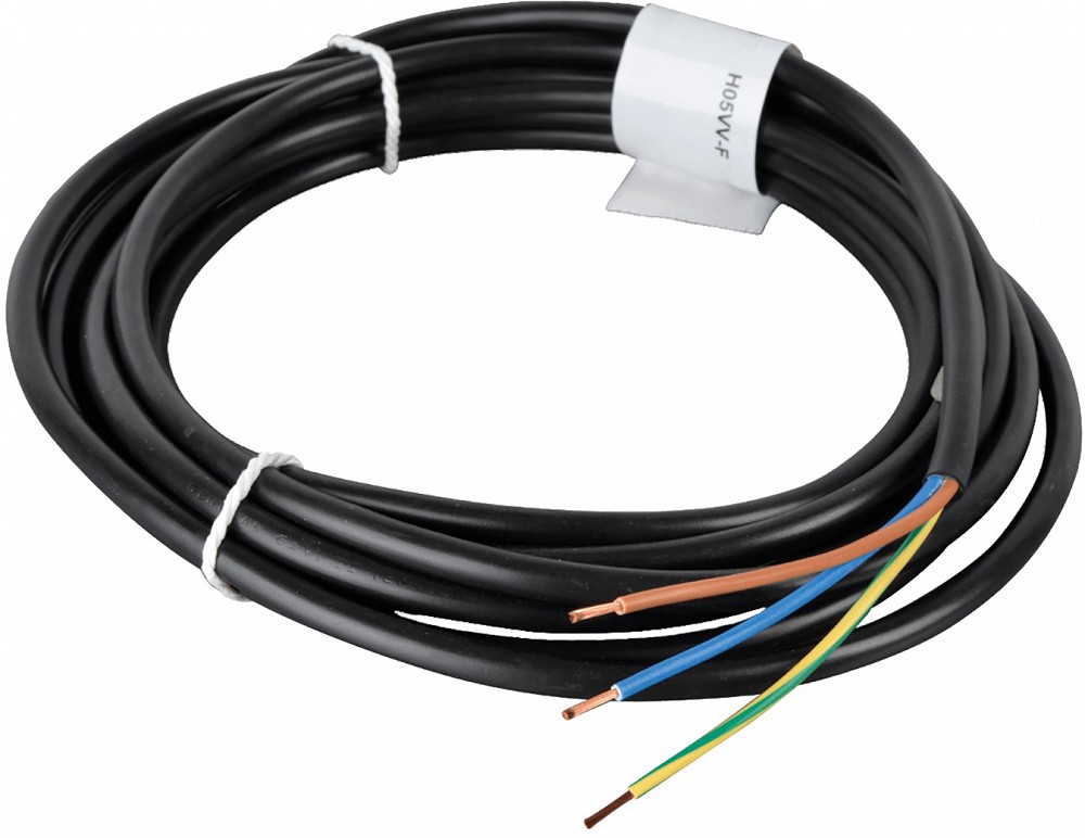 Elektrijuhe ümar must 2×1.50 mm² 2 sooneline 10M