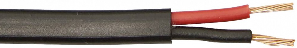 Elektrijuhe lapik MUST/PUNANE 2×1.50 mm² 2 sooneline 50M