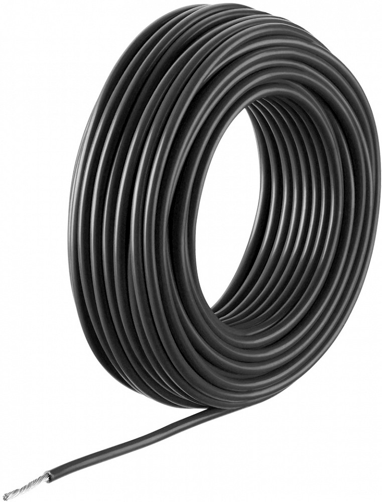 Elektrijuhe must 1×2.5 mm² 10M