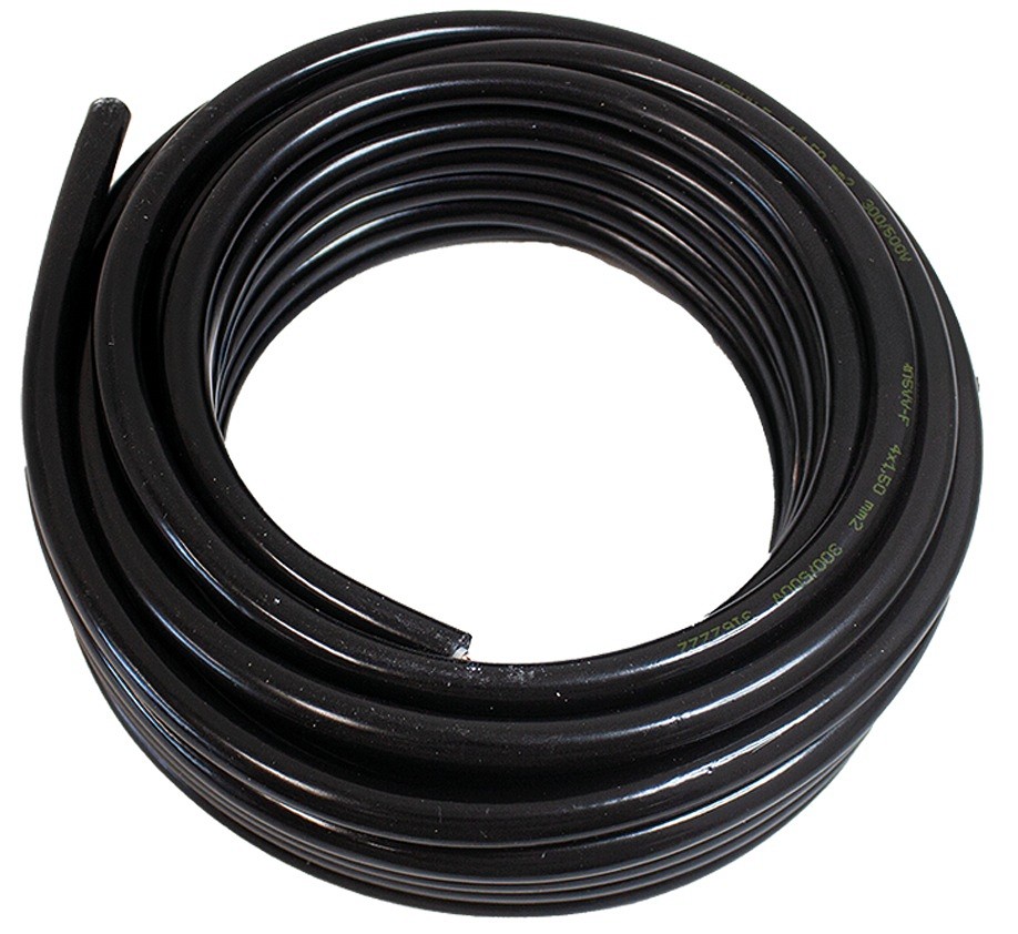 Elektrijuhe ümar must 4×1.50 mm² 4 sooneline 10M