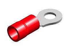 Juhtmeotsik AVAGA/SILMUSKLEMM punane Ø6.4 mm blister 10 tk