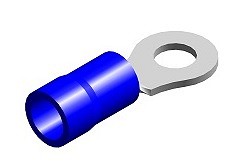 Juhtmeotsik AVAGA/SILMUSKLEMM sinine Ø6.4 mm blister 10 tk