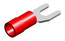Juhtmeotsik HARK/KAHVEL punane Ø4.4 mm blister 10 tk
