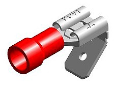 Juhtmeotsik lapik "ISA+EMA" punane 6.3×0.8 mm blister 10 tk