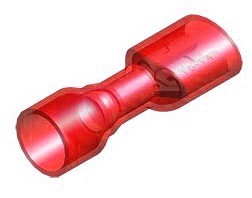Termokahanev lapik "EMA" kaetud punane 6.3×0.8 mm 100 tk juhtmeotsik